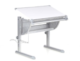 HJH Office 705100 Kinderschreibtisch Belia höhenverstellbar mit neigbar weiss / silber - 1