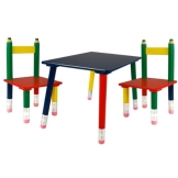Kindertischgruppe in Buntstift Design - 1